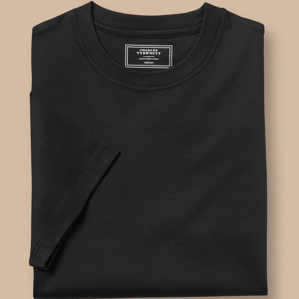 Charles Tyrwhitt Cotton Black T-Shirt